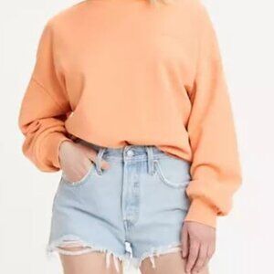 Levis Premium 501 Button Fly High Rise Jean Shorts